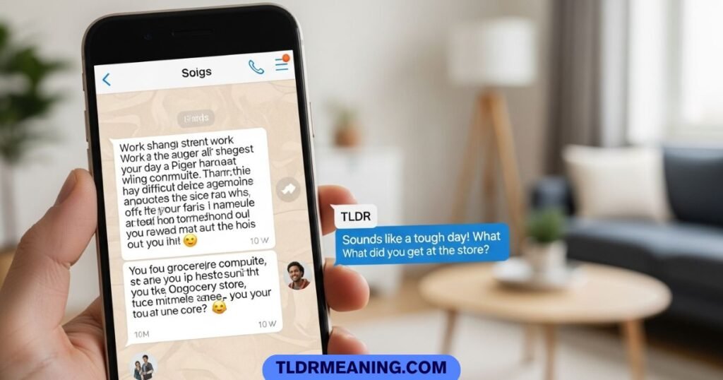 Example of TLDR Used in a Chat Conversation